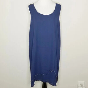 NWT Pixley Reana Studded Blue Sleeveless Dress L
